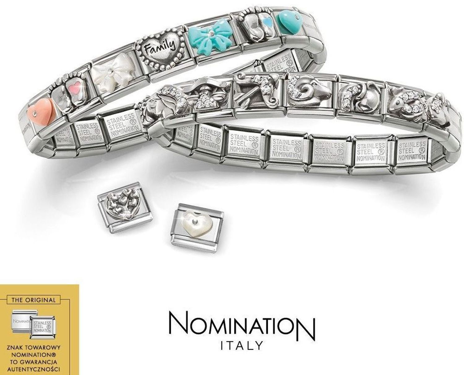 Nomination Link srebro 925 zawieszka charms Znak zodiaku Ryby z białymi cyrkoniami 330326 12.png